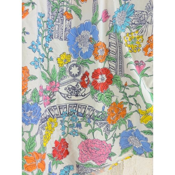 Ann Mashburn Anaya Popover Shirt S Liberty London Mary Floral Drama Mask Theatre - Picture 4 of 15